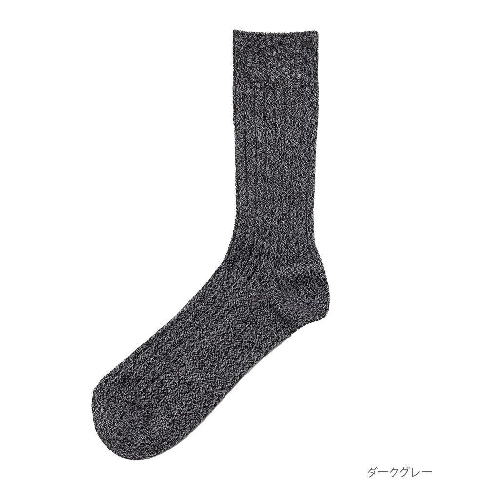 NAVY  リブ編みクルーソックス メンズ商品サムネイル-4