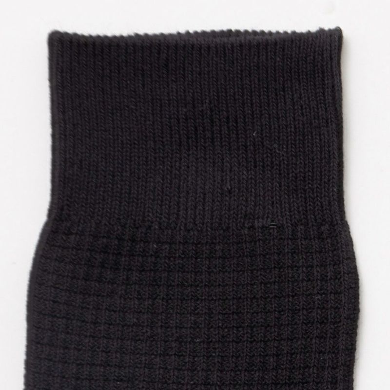 NAVY  ワッフル編みクルーソックス メンズ商品画像-4