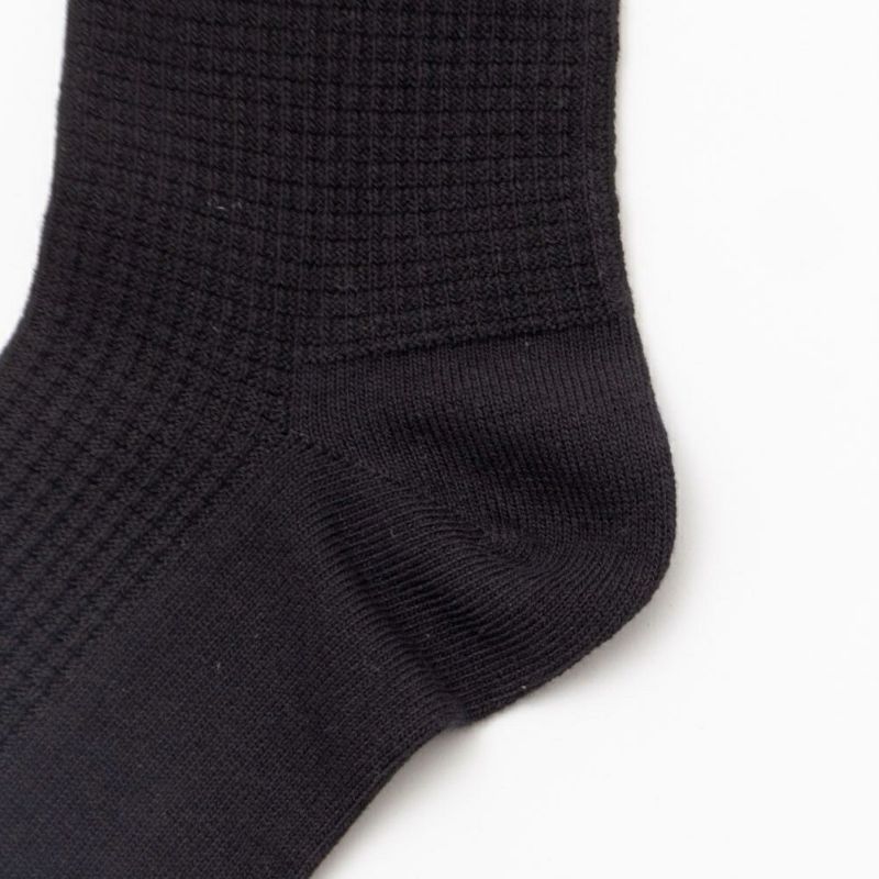 NAVY  ワッフル編みクルーソックス メンズ商品画像-5
