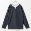 NAVY キーネックフェイクレイヤード長袖Tシャツ メンズ商品サムネイル-7