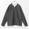 NAVY ヘンリーネックフェイクレイヤード長袖Tシャツ メンズ商品サムネイル-3