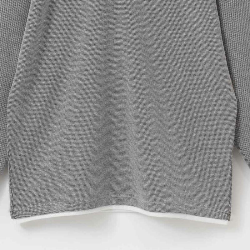 NAVY ヘンリーネックフェイクレイヤード長袖Tシャツ メンズ商品画像-7