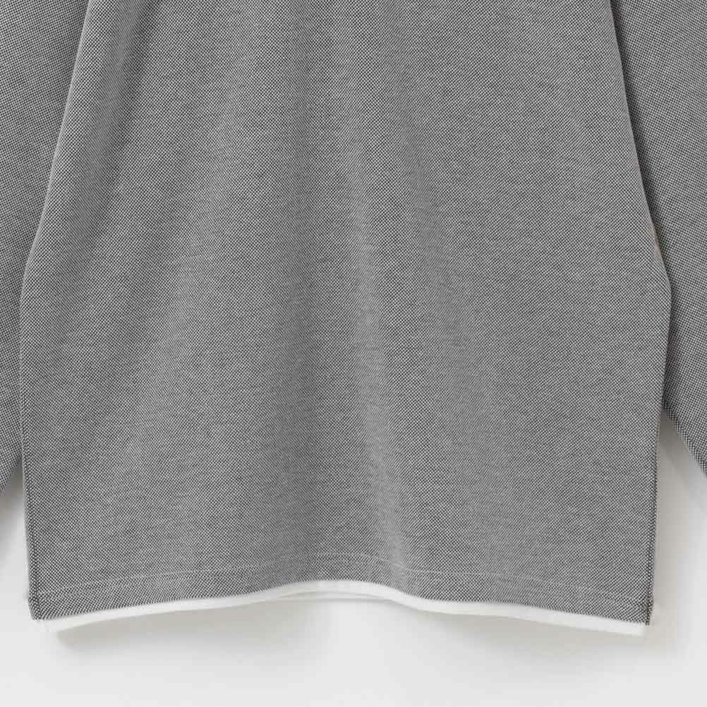 NAVY ヘンリーネックフェイクレイヤード長袖Tシャツ メンズ