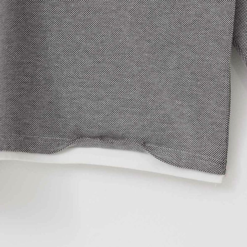 NAVY ヘンリーネックフェイクレイヤード長袖Tシャツ メンズ商品画像-8