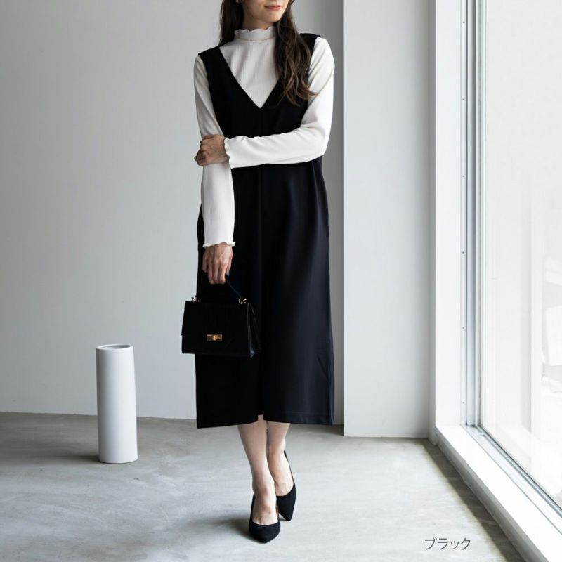 NAVY 時短アンサンブルジャンパースカート レディース商品画像-1