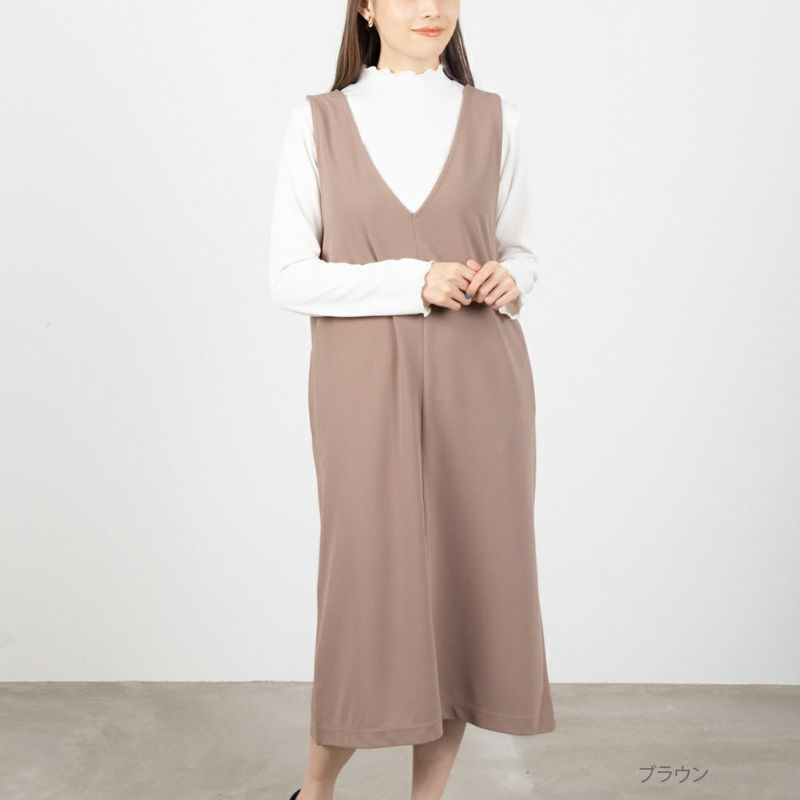 NAVY 時短アンサンブルジャンパースカート レディース商品画像-3