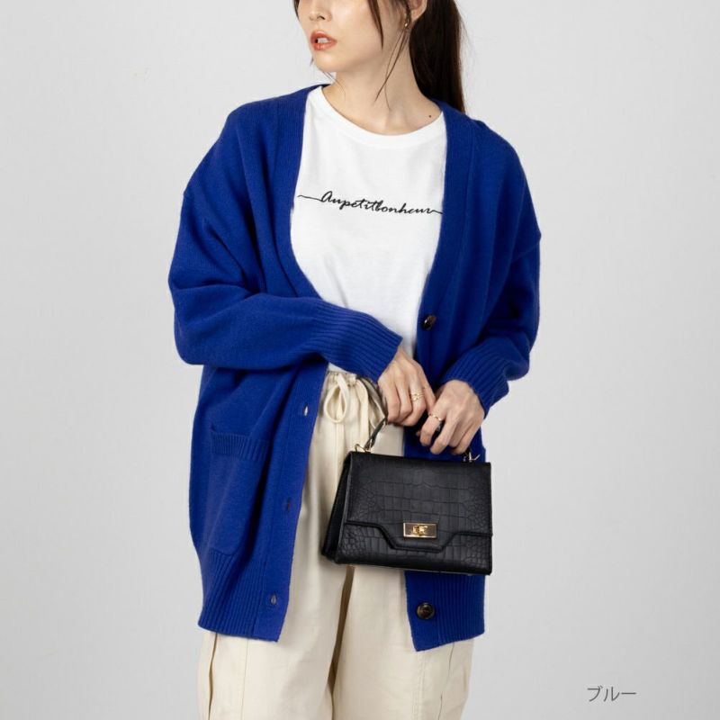 NAVY もちり もちもち 洗えるニット カーディガン レディース商品画像-6