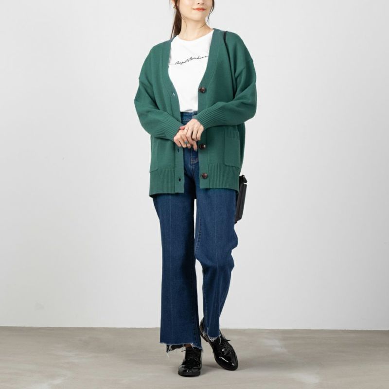 NAVY もちり もちもち 洗えるニット カーディガン レディース商品画像-13