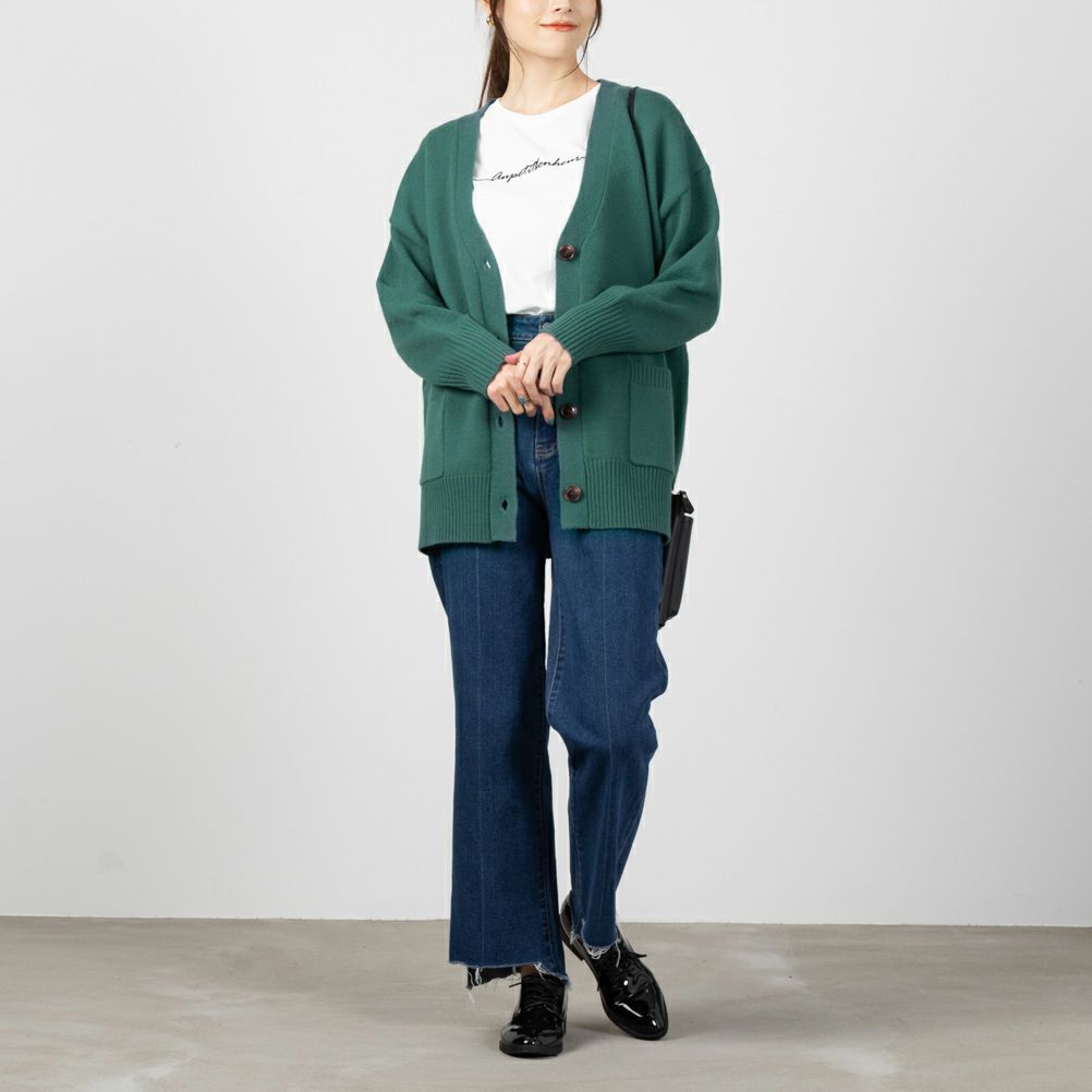 NAVY もちもちカーディガン レディース