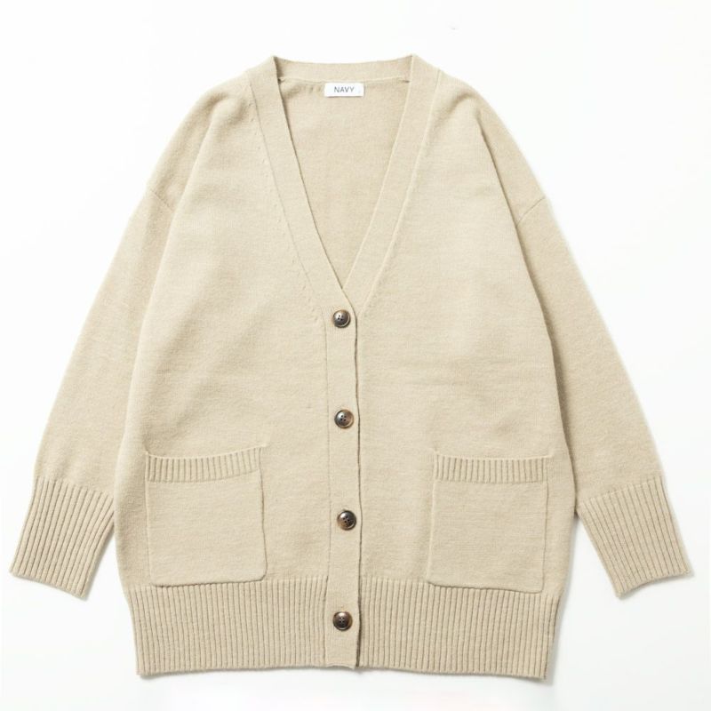 NAVY もちり もちもち 洗えるニット カーディガン レディース商品画像-17