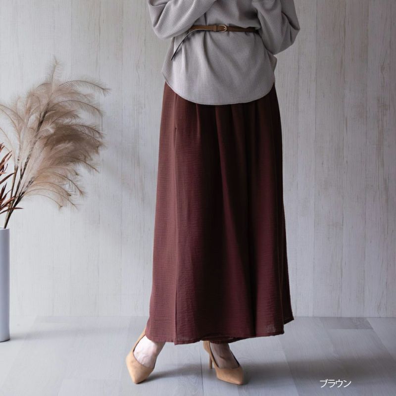 NAVY ベルト付きスラブスカーチョ レディース商品画像-1