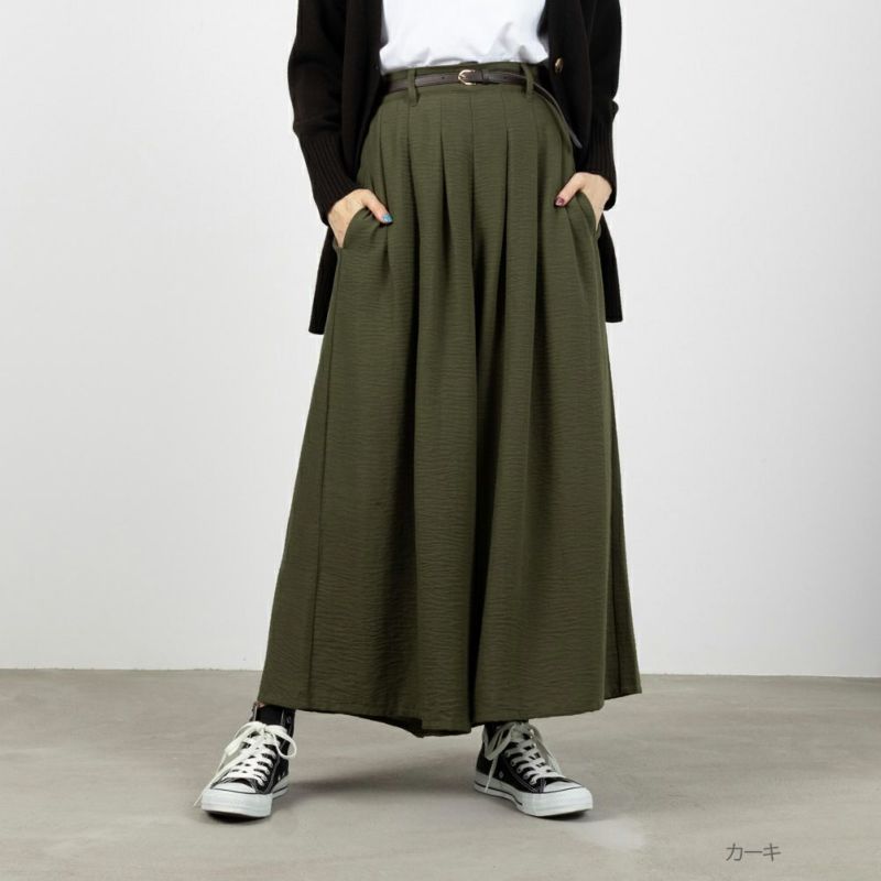 NAVY ベルト付きスラブスカーチョ レディース商品画像-3