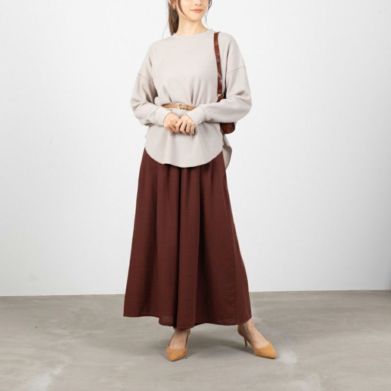 NAVY  ベルト付きスラブスカーチョ レディース商品画像-4