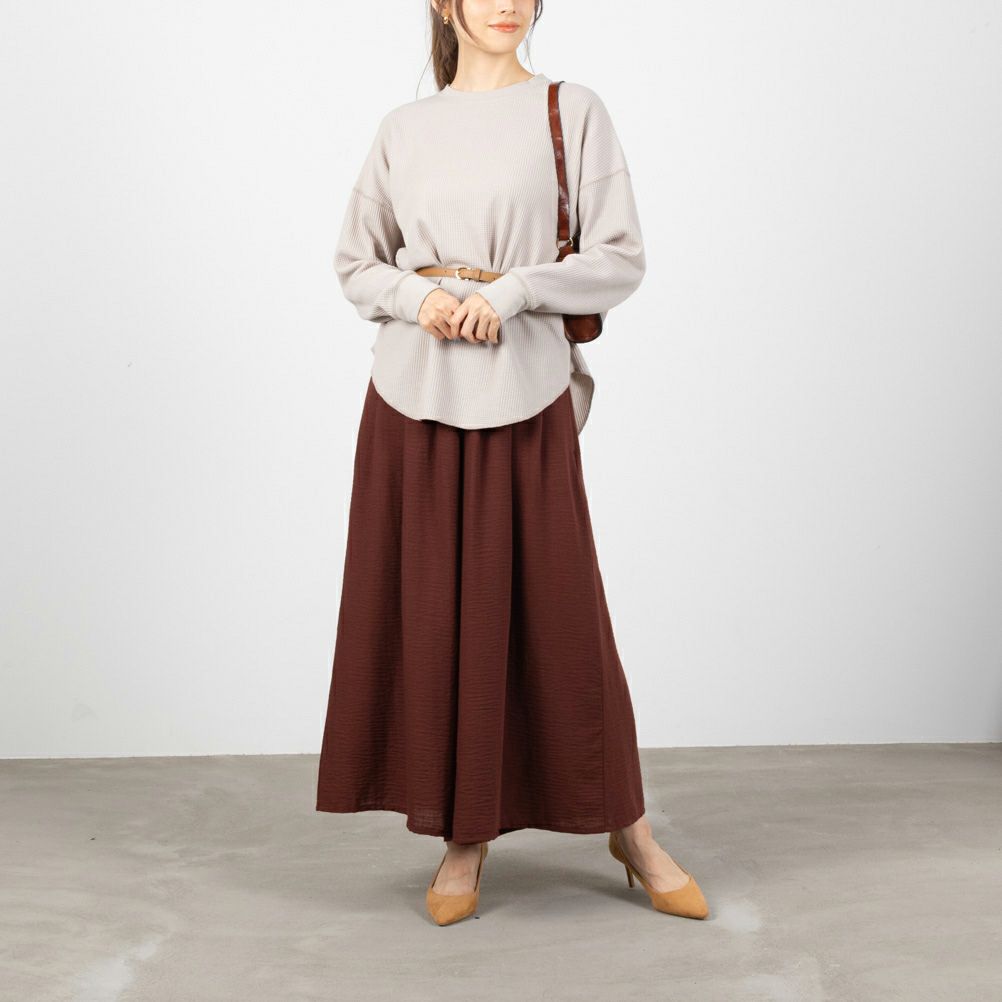 NAVY  ベルト付きスラブスカーチョ レディース商品サムネイル-4