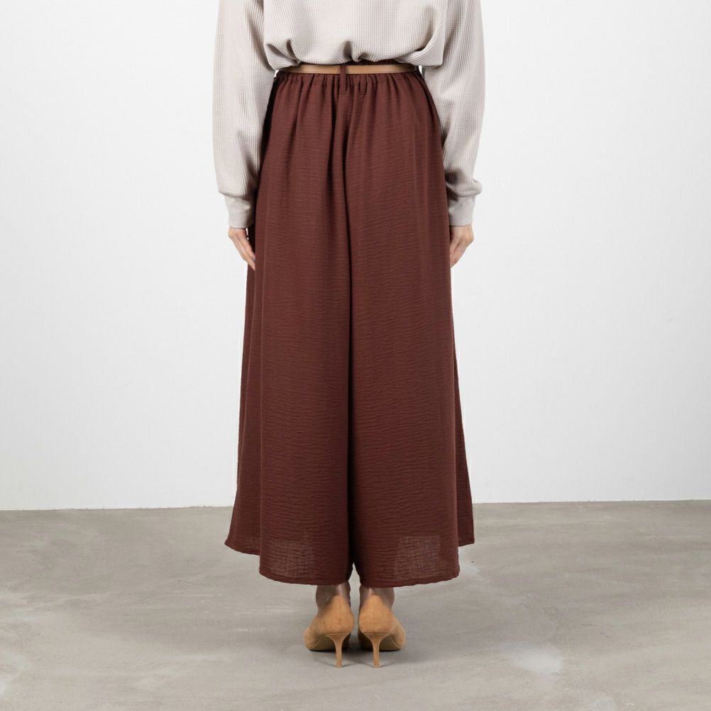 NAVY ベルト付きスラブスカーチョ レディース