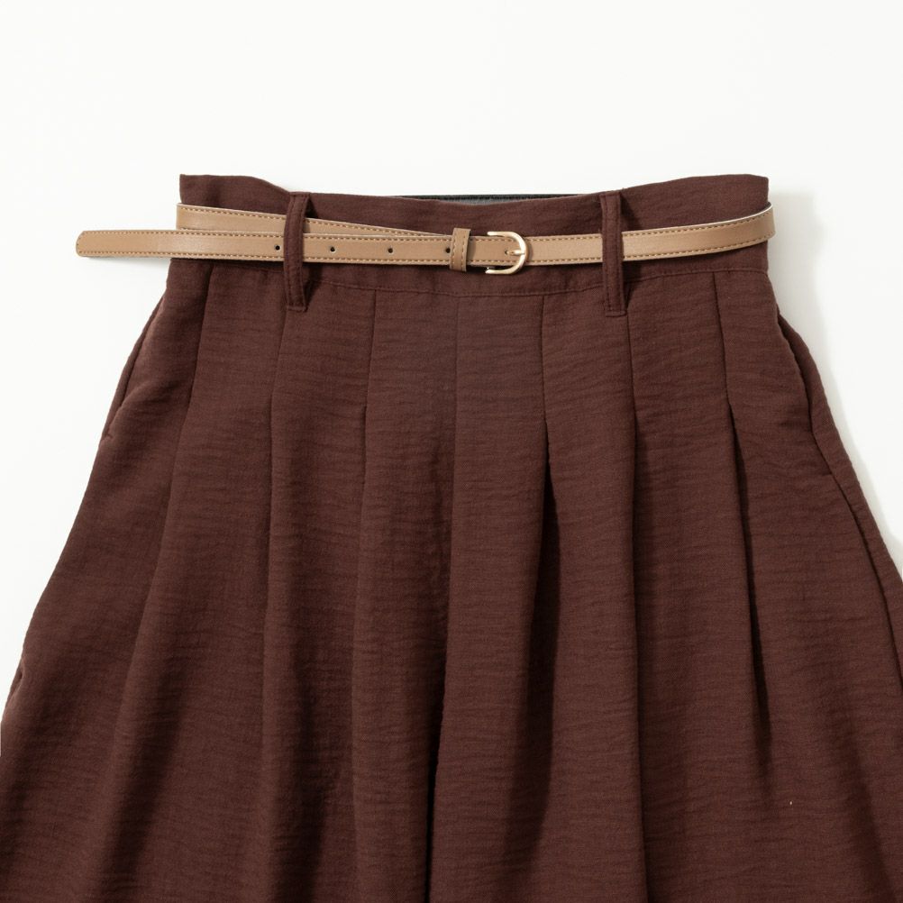 NAVY ベルト付きスラブスカーチョ レディース