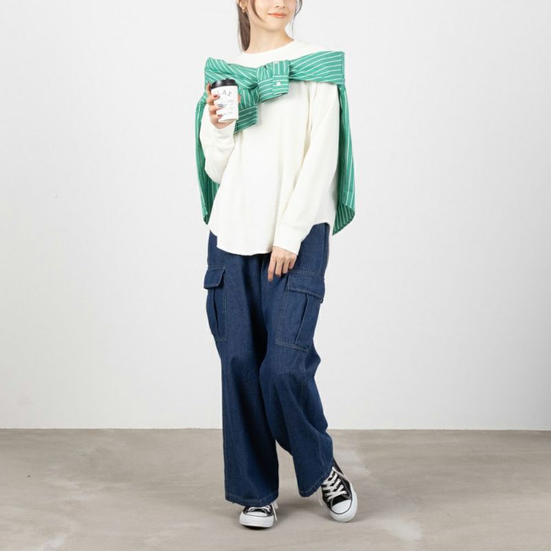 NAVY デニムカーゴパンツ レディース商品画像-3