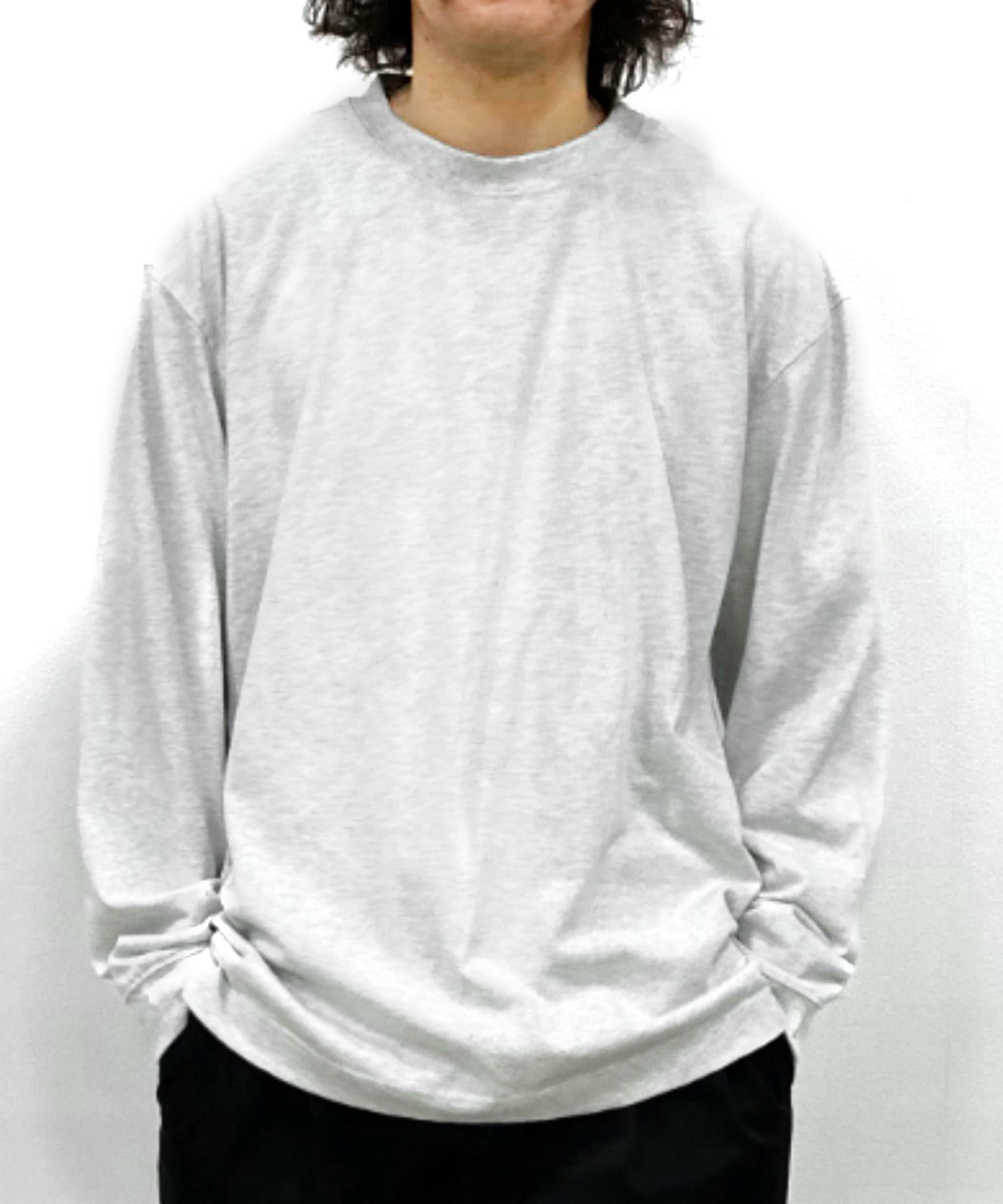 NAVY USコットン ベーシックロングスリーブTシャツ メンズ商品サムネイル-1