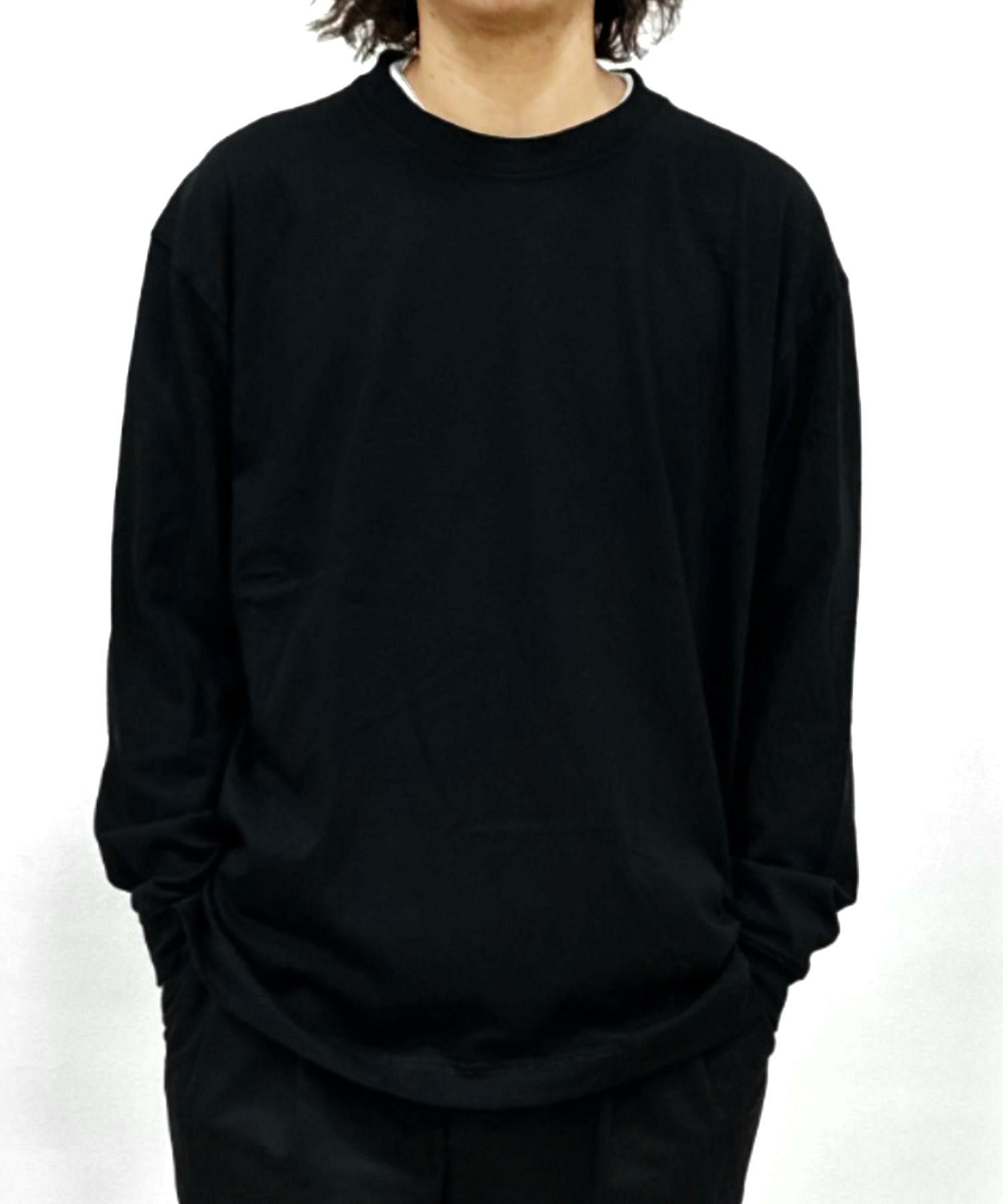 NAVY USコットン 無地長袖Tシャツ メンズ