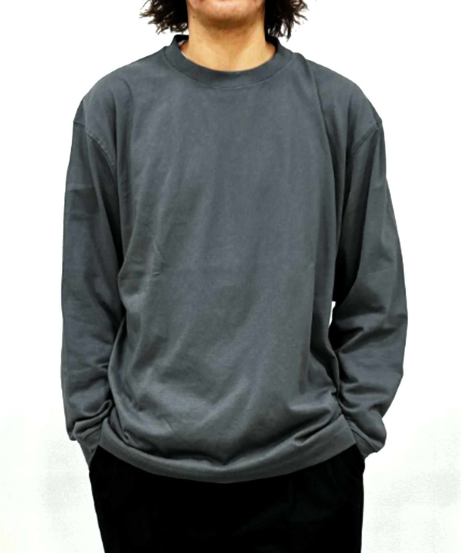 NAVY USコットン ベーシックロングスリーブTシャツ メンズ商品サムネイル-4