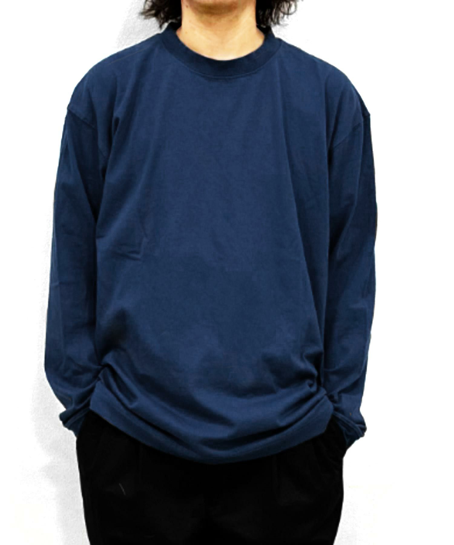 NAVY USコットン ベーシックロングスリーブTシャツ メンズ商品サムネイル-7