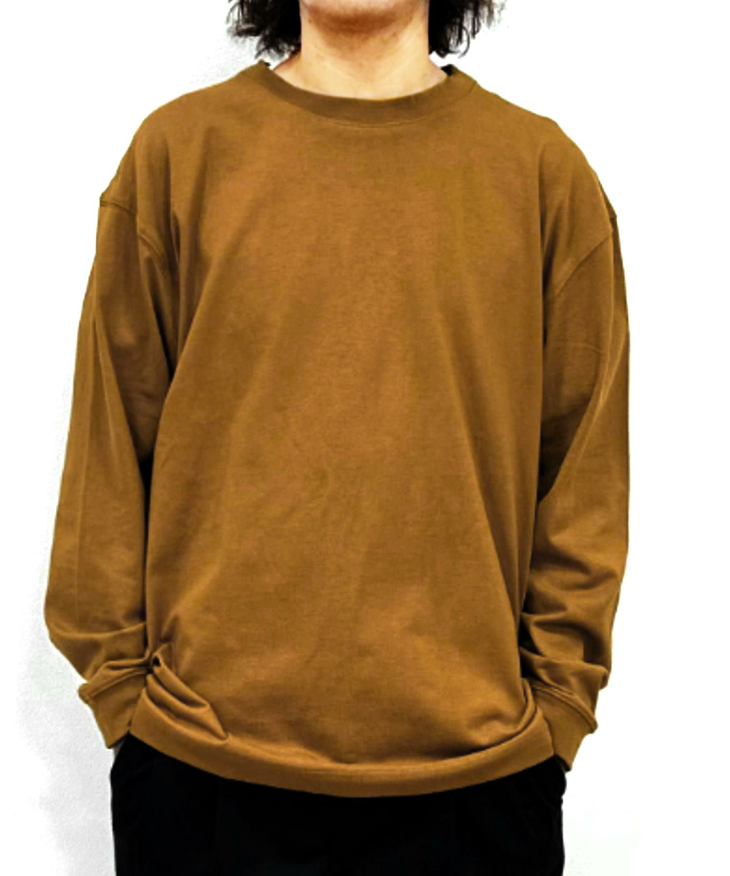 NAVY USコットン 無地長袖Tシャツ メンズ