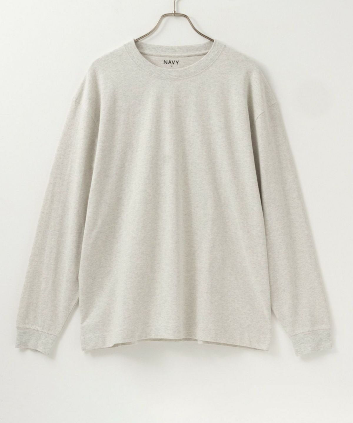 NAVY USコットン 無地長袖Tシャツ メンズ