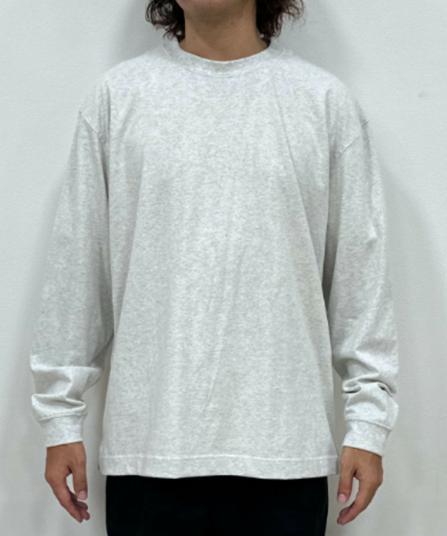 NAVY USコットン 無地長袖Tシャツ メンズ