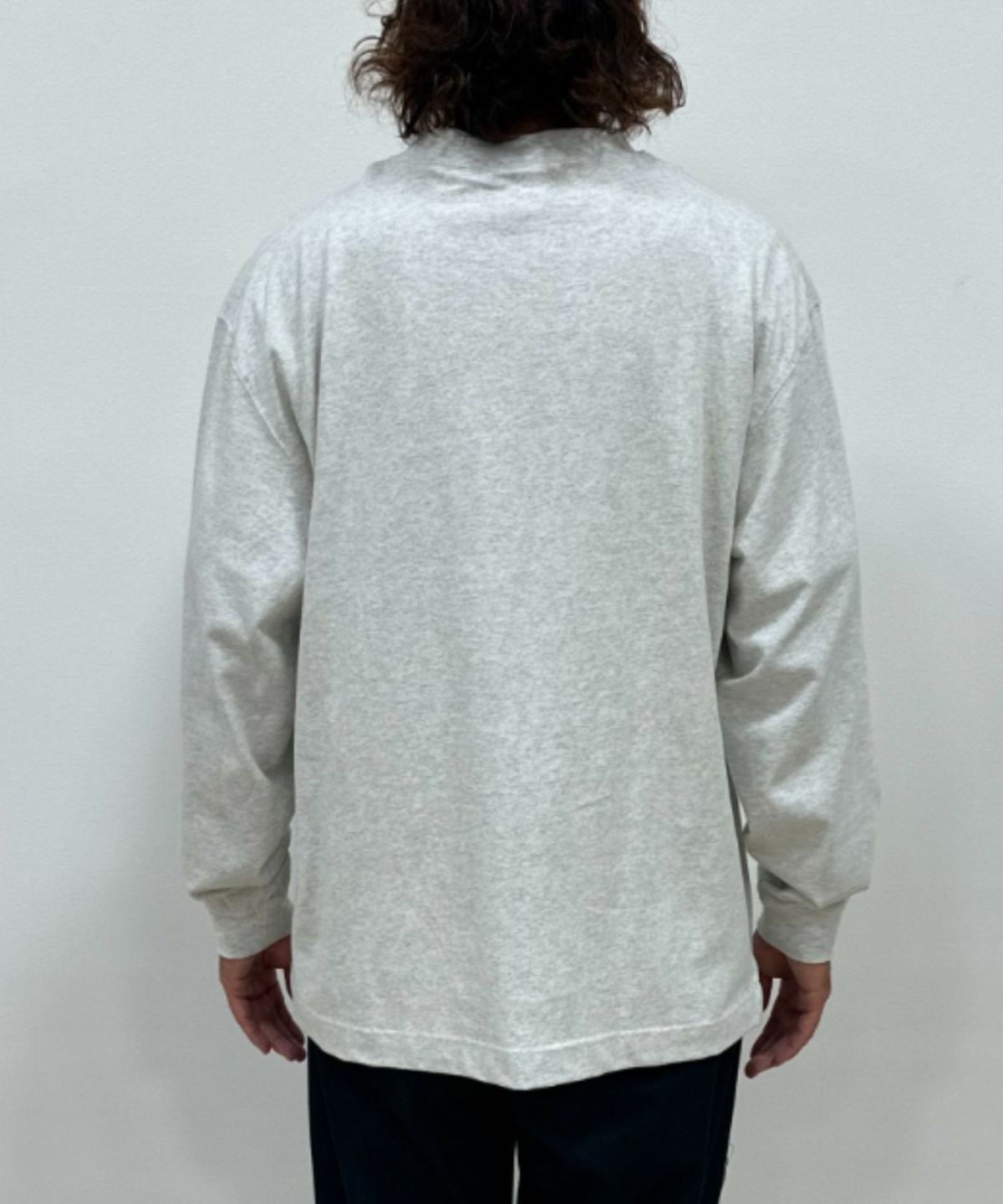 NAVY USコットン 無地長袖Tシャツ メンズ