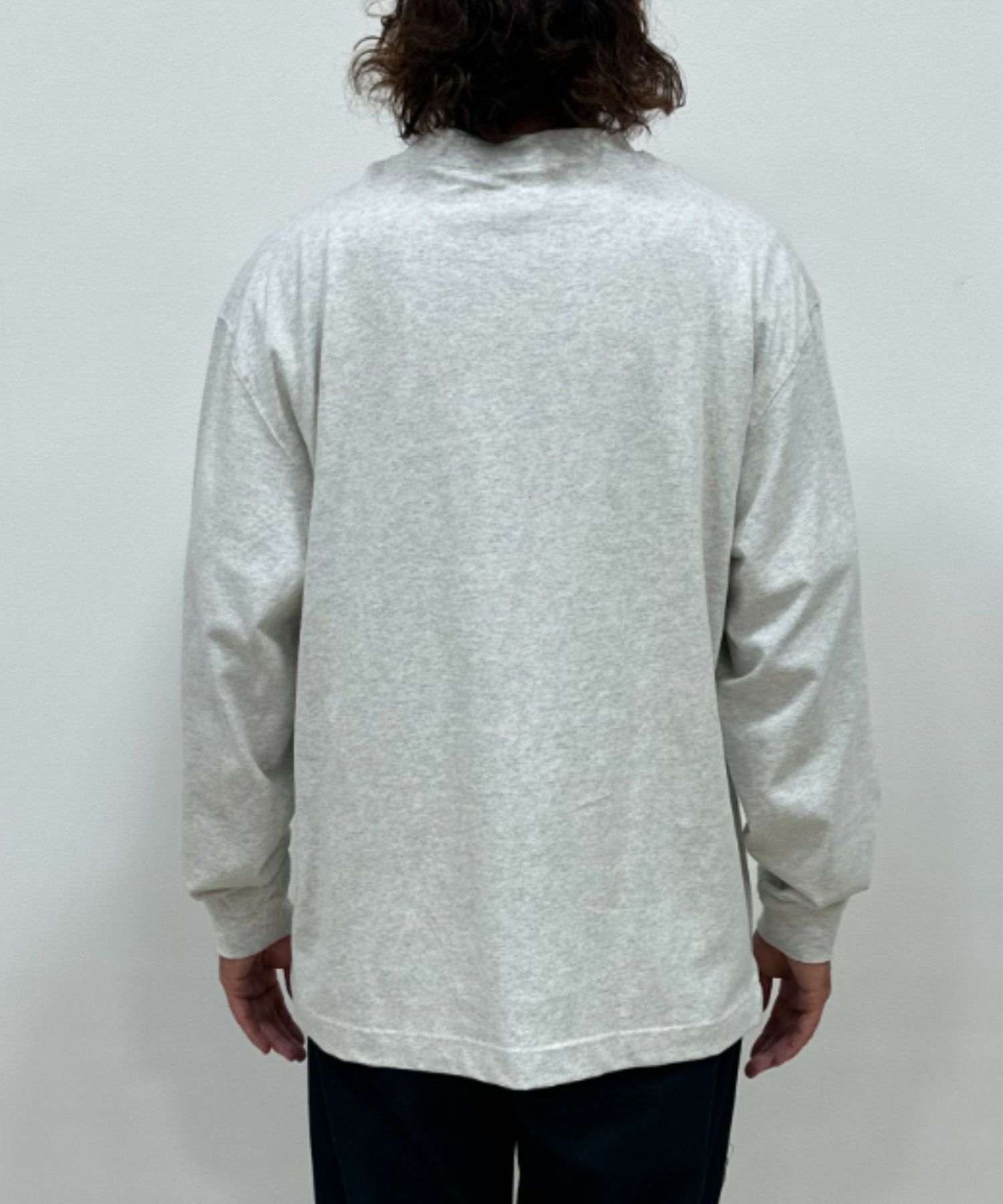 NAVY USコットン 無地長袖Tシャツ メンズ