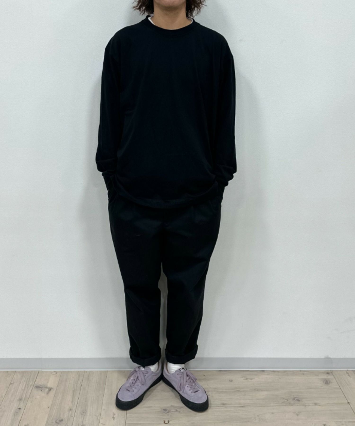 NAVY USコットン ベーシックロングスリーブTシャツ メンズ商品サムネイル-18