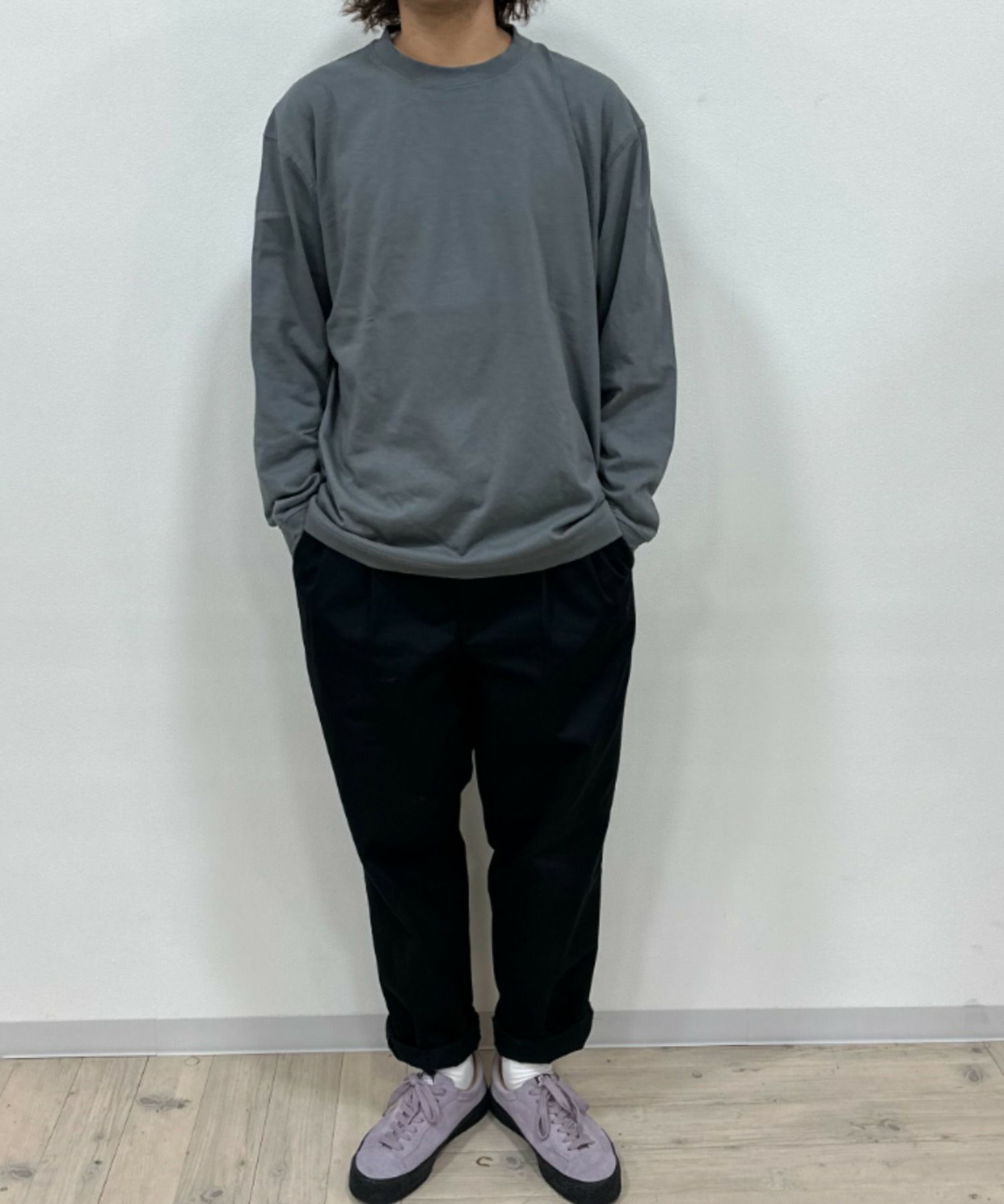 NAVY USコットン ベーシックロングスリーブTシャツ メンズ商品サムネイル-22