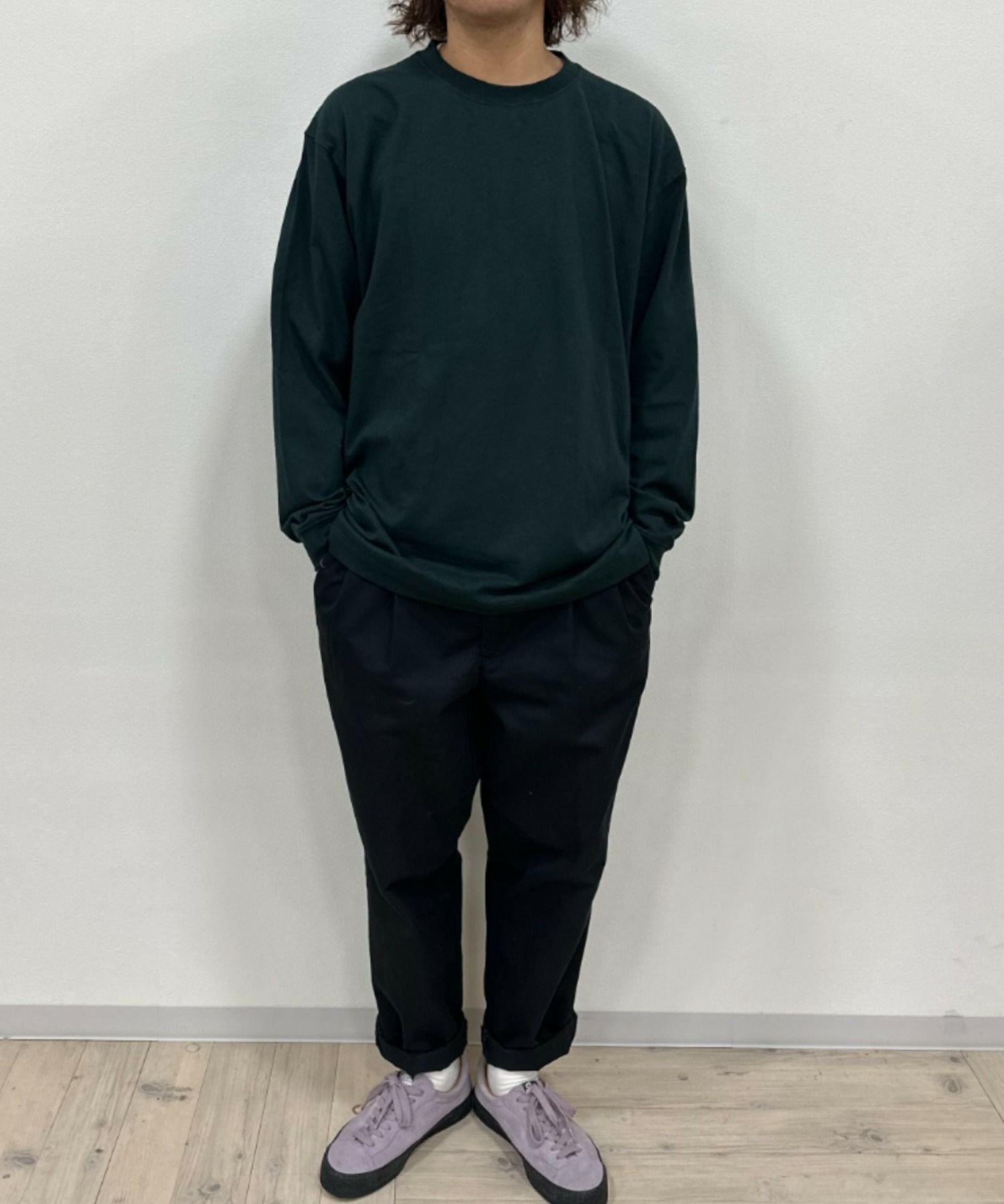 NAVY USコットン ベーシックロングスリーブTシャツ メンズ商品サムネイル-30