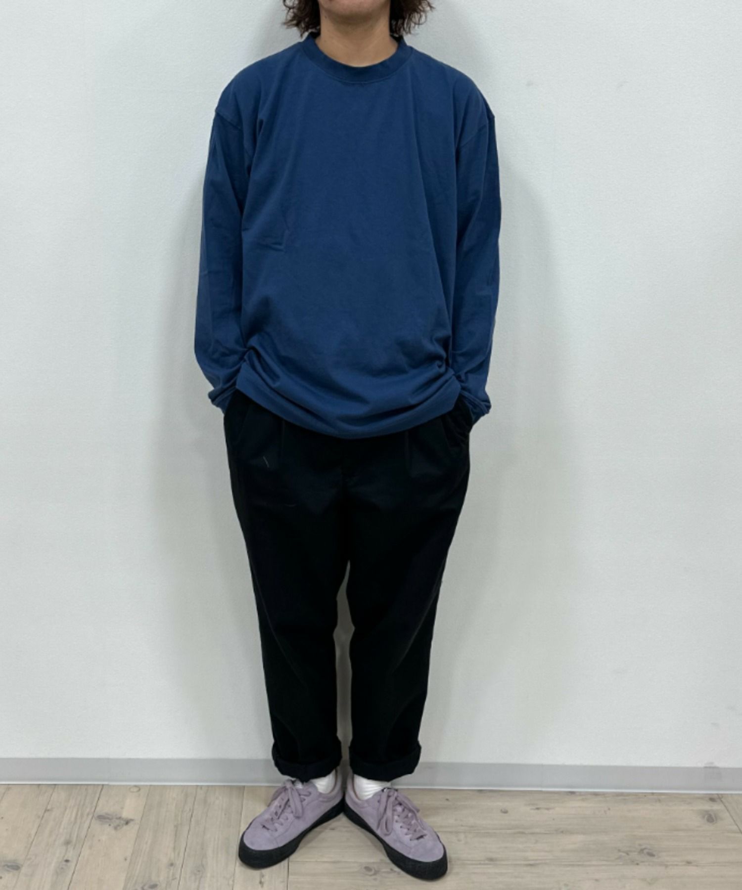 NAVY USコットン ベーシックロングスリーブTシャツ メンズ商品サムネイル-34