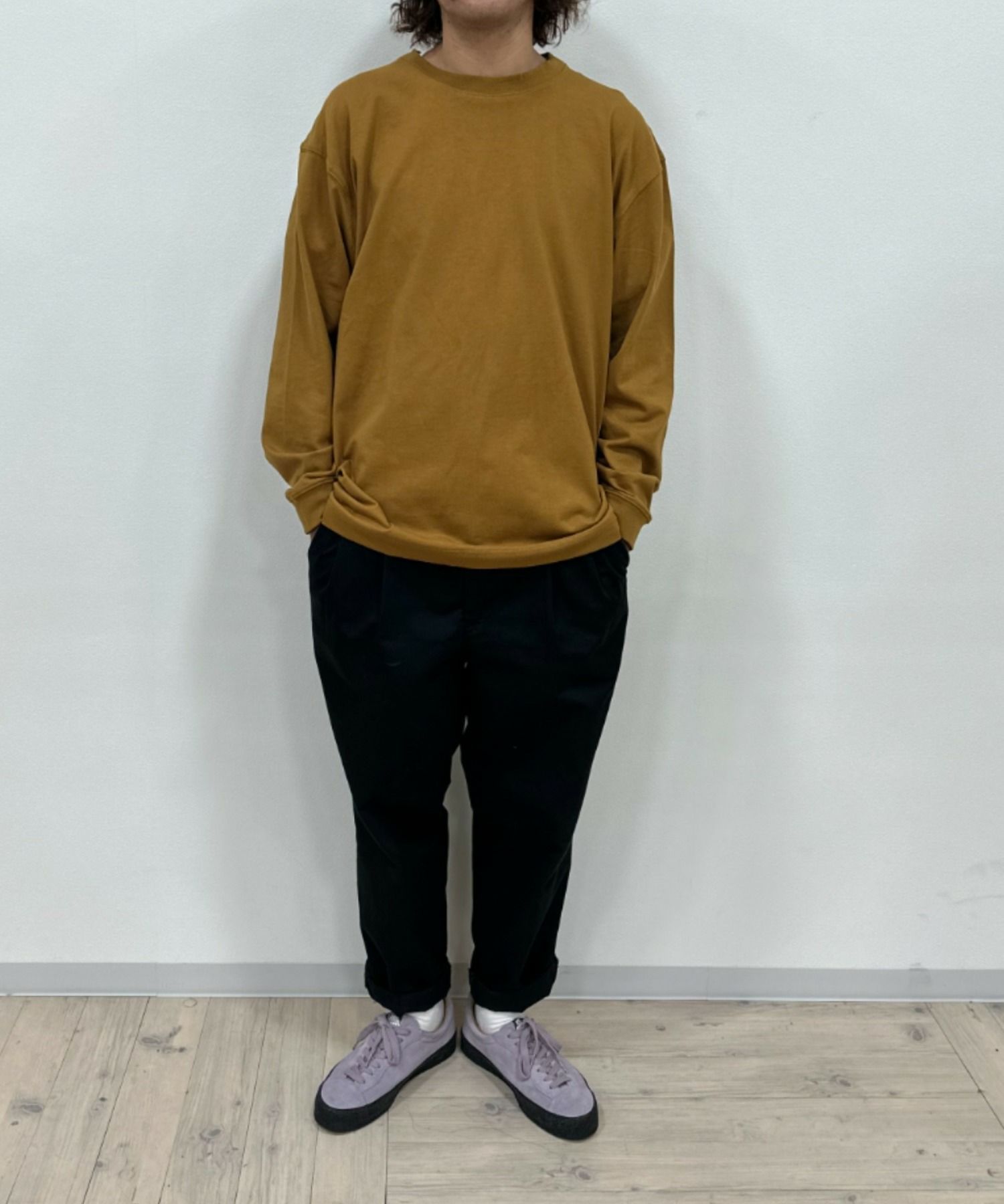NAVY USコットン ベーシックロングスリーブTシャツ メンズ商品サムネイル-38