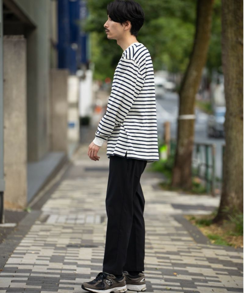 NAVY USコットン100% ボーダー長袖Tシャツ メンズ商品画像-11