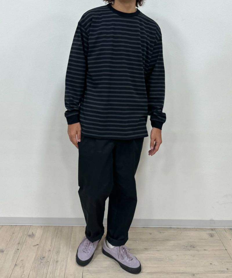 NAVY  USコットン100% ボーダー長袖Tシャツ メンズ商品画像-14