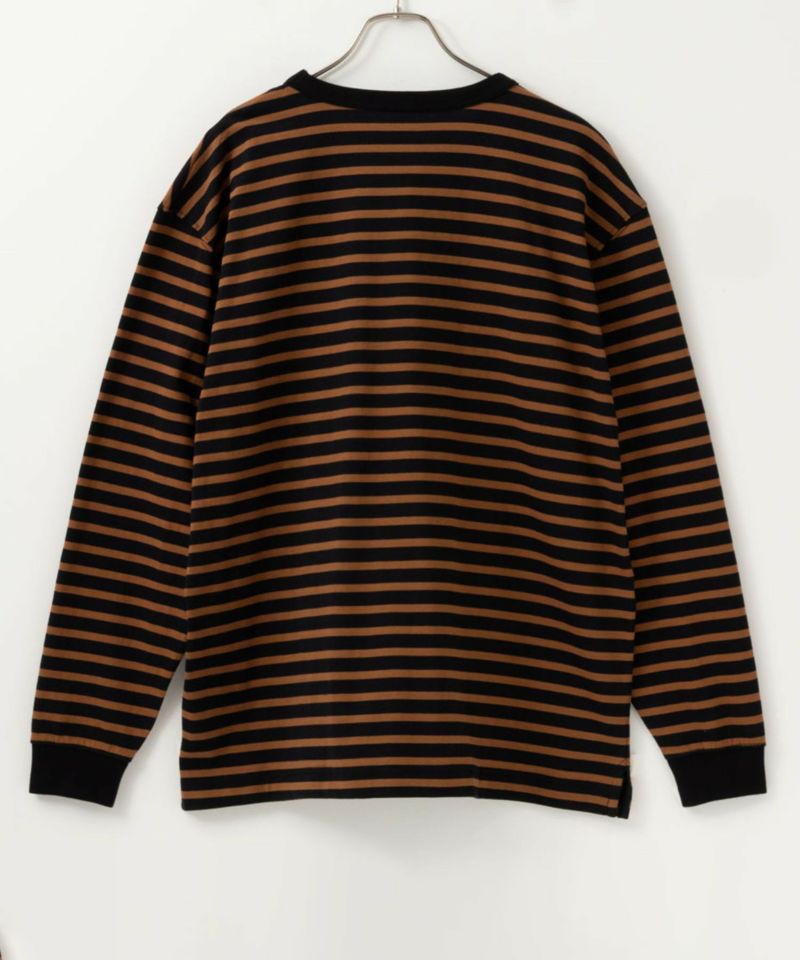 NAVY  USコットン100％ ボーダー長袖Tシャツ メンズ商品画像-21