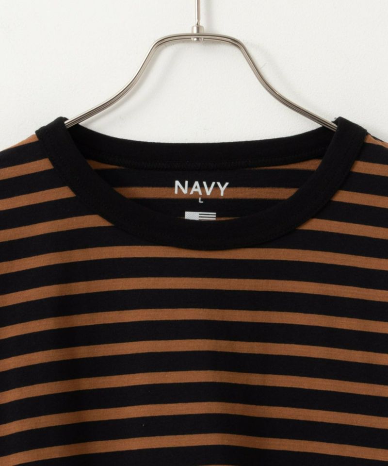 NAVY USコットン100% ボーダー長袖Tシャツ メンズ商品画像-22