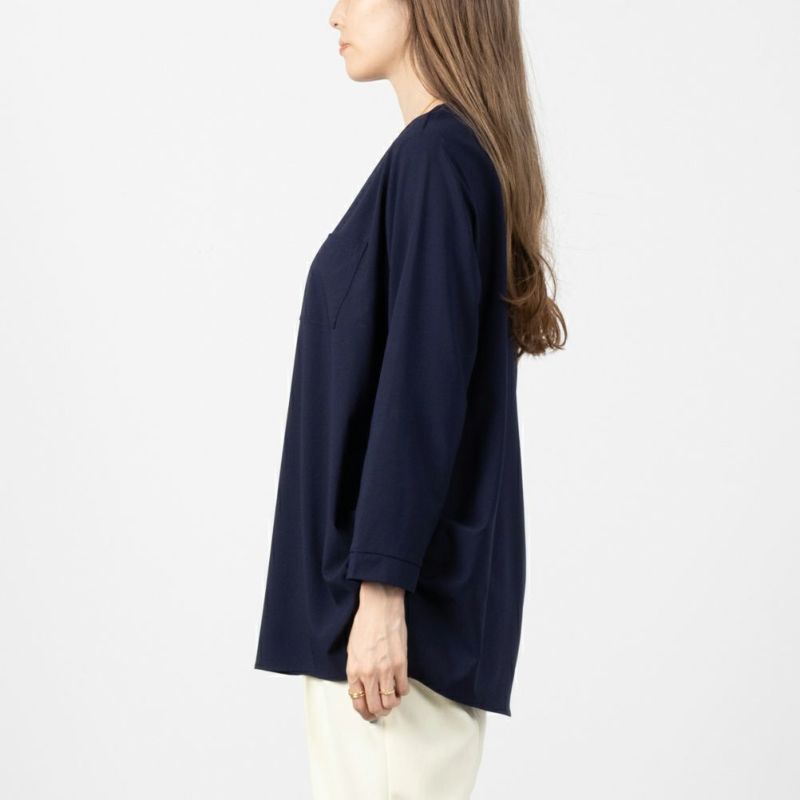 NAVY ハーフジップシャツ レディース商品画像-5