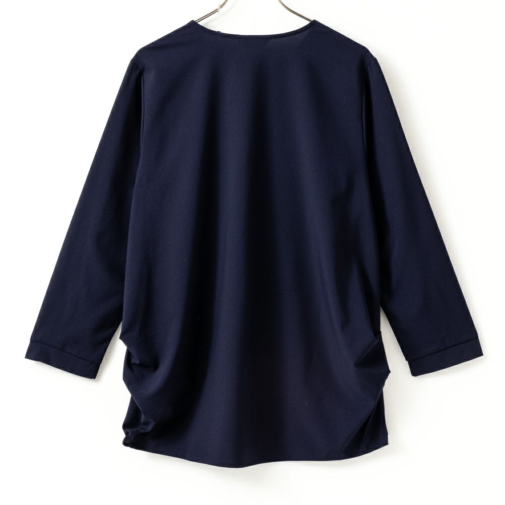 NAVY ハーフジップシャツ レディース