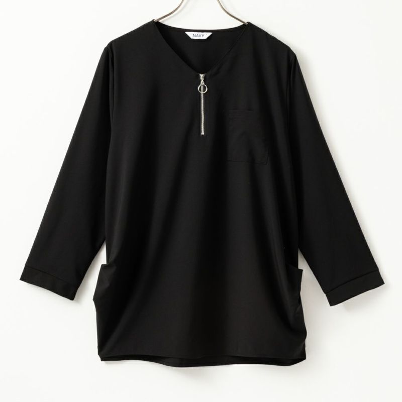 [期間限定価格]NAVY  ハーフジップシャツ レディース商品画像-11