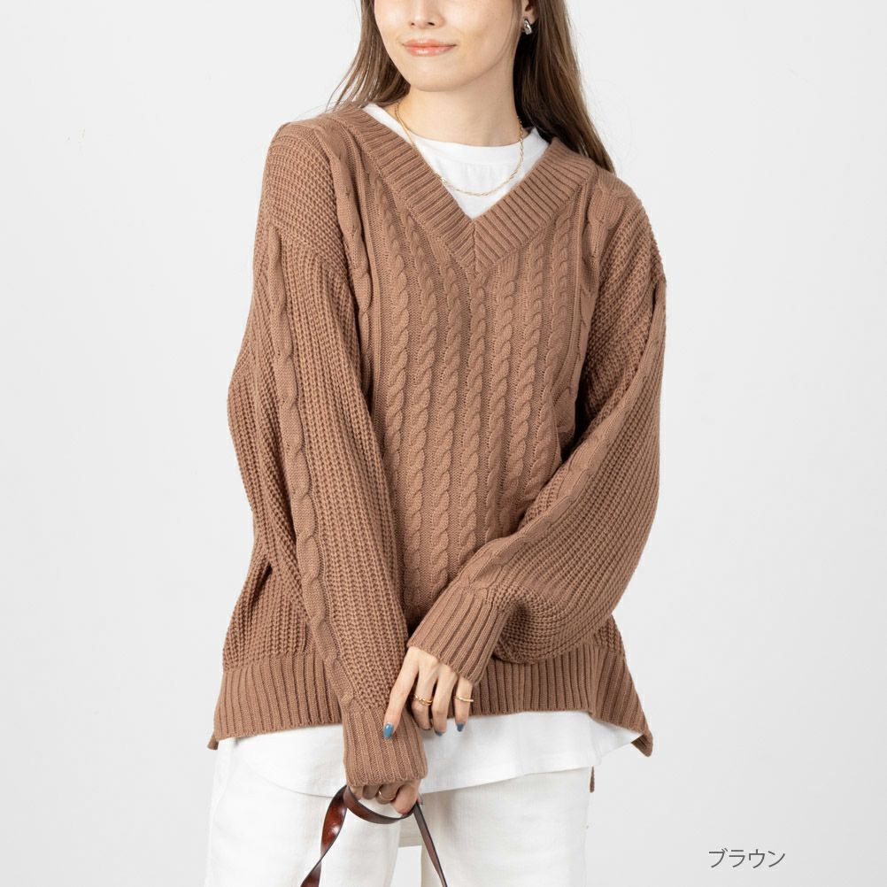 NAVY 時短フェイクレイヤードプルオーバー レディース