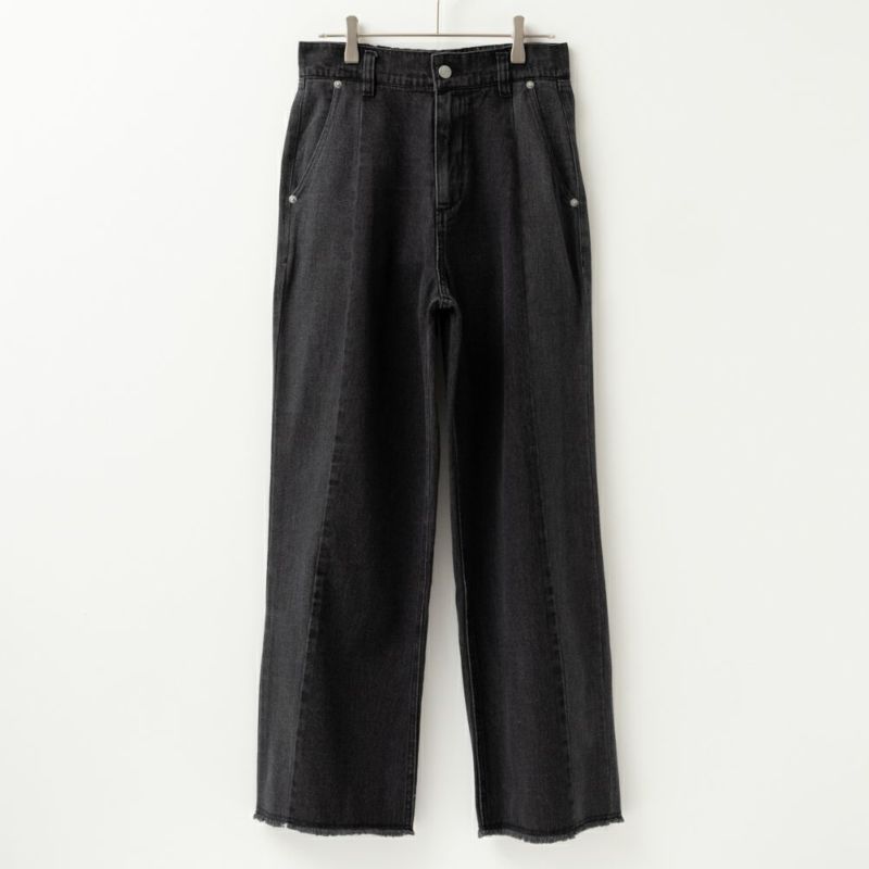 NAVY GOOD STYLE JEANS 切替セミワイドパンツ レディース