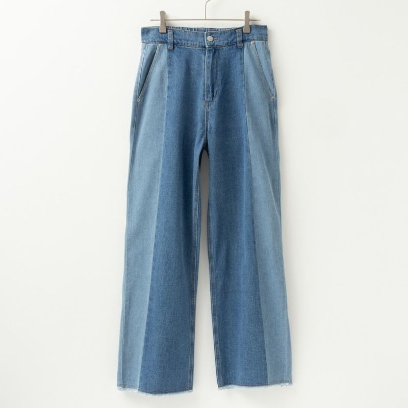 [期間限定価格]NAVY GOOD STYLE JEANS 切替セミワイドパンツ レディース商品画像-9