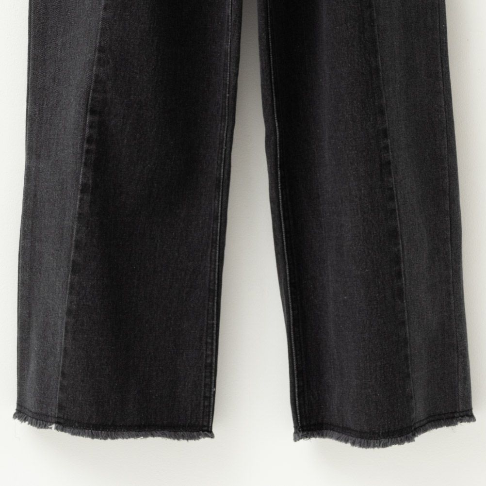 NAVY GOOD STYLE JEANS 切替セミワイドパンツ レディース