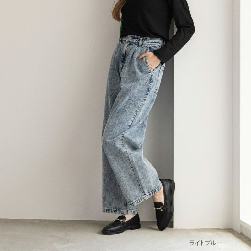 NAVY GOOD STYLE JEANS タックワイドパンツ レディース商品画像-1