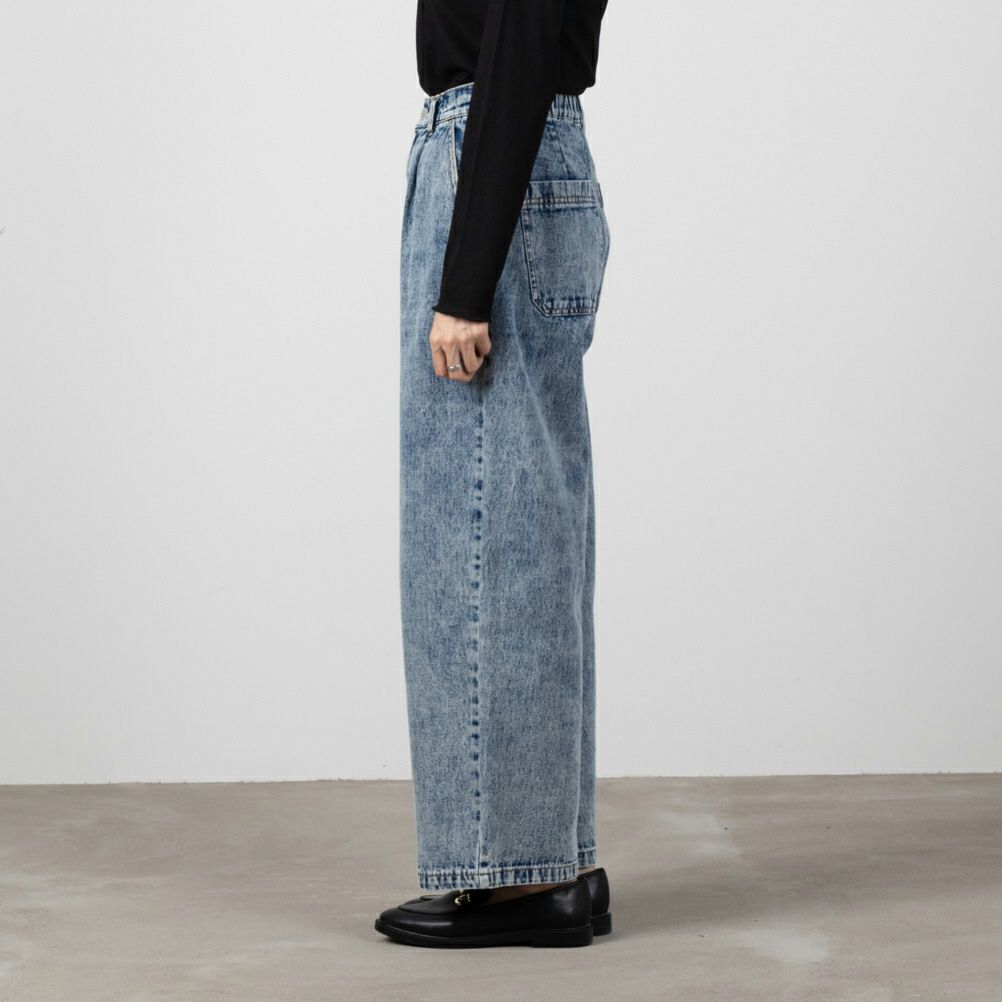 NAVY GOOD STYLE JEANS タックワイドパンツ レディース