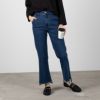 NAVY GOOD STYLE JEANS 裾フリンジセミフレアパンツ レディース