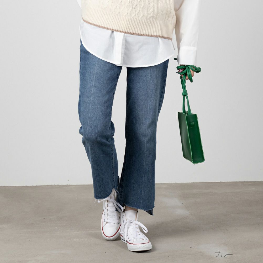 NAVY GOOD STYLE JEANS 裾フリンジセミフレアパンツ レディース商品サムネイル-3